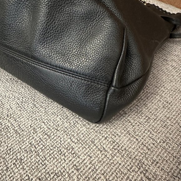 Tory Burch Marion Leather Slouchy Tote/Shoulder Bag in Black Like New! - Picture 5 of 7